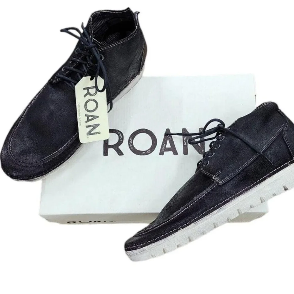 NWT Roan‎ black leather boot style Tobias size 9.5